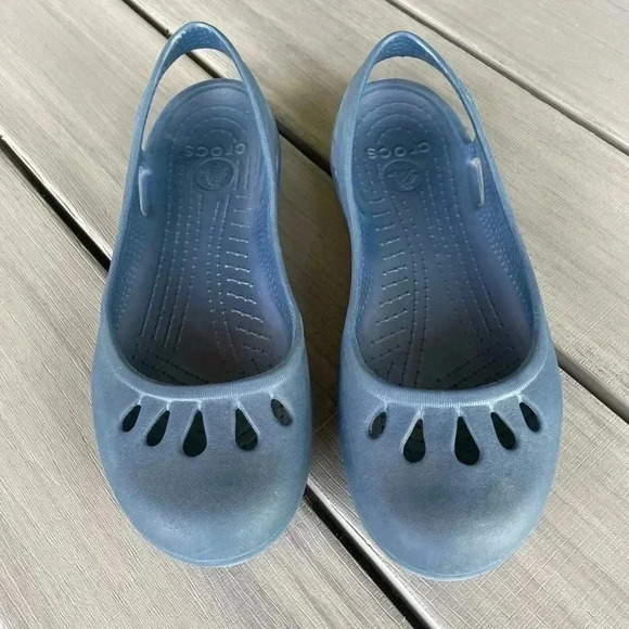 Crocs Women’s Malindi Flats Navy Size 10 - Picture 1 of 4